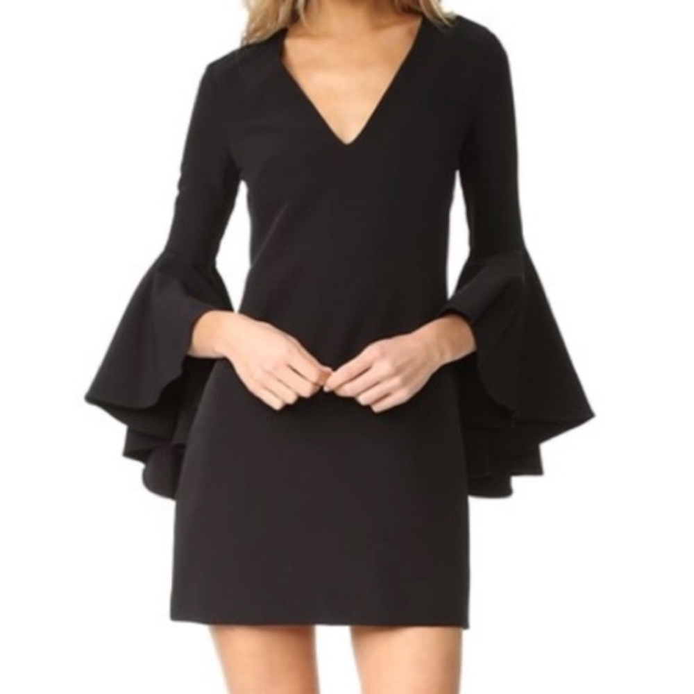 Milly Black Bell Sleeve Dress